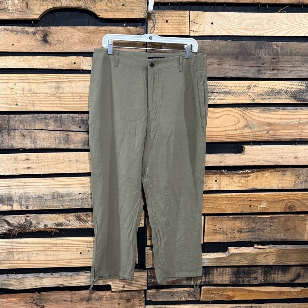 Lauren Ralph Lauren Black Label Army Green High Rise Wide Leg Casual Pants 12P